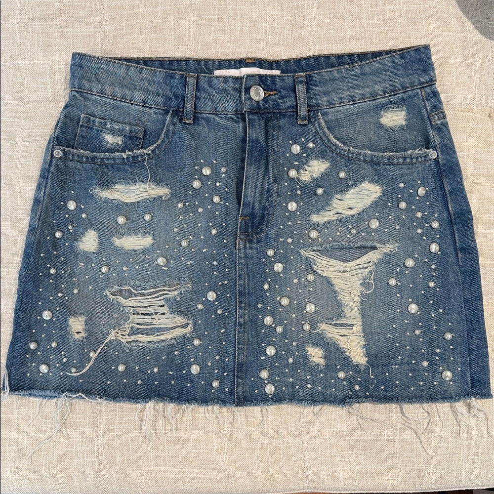 Zara Blue Denim Skirt